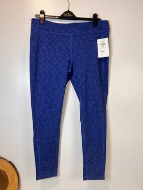 L.L. Bean Power Flow Bright Sapphire SpaceDye Active Leggings Women’s Large